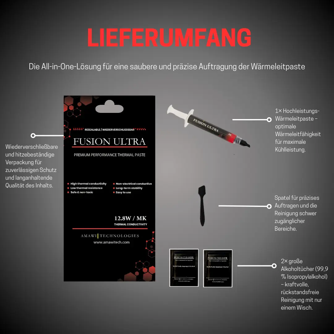 Fusion Ultra Wärmeleitpaste – 12,8 W/mK thumbnail 5